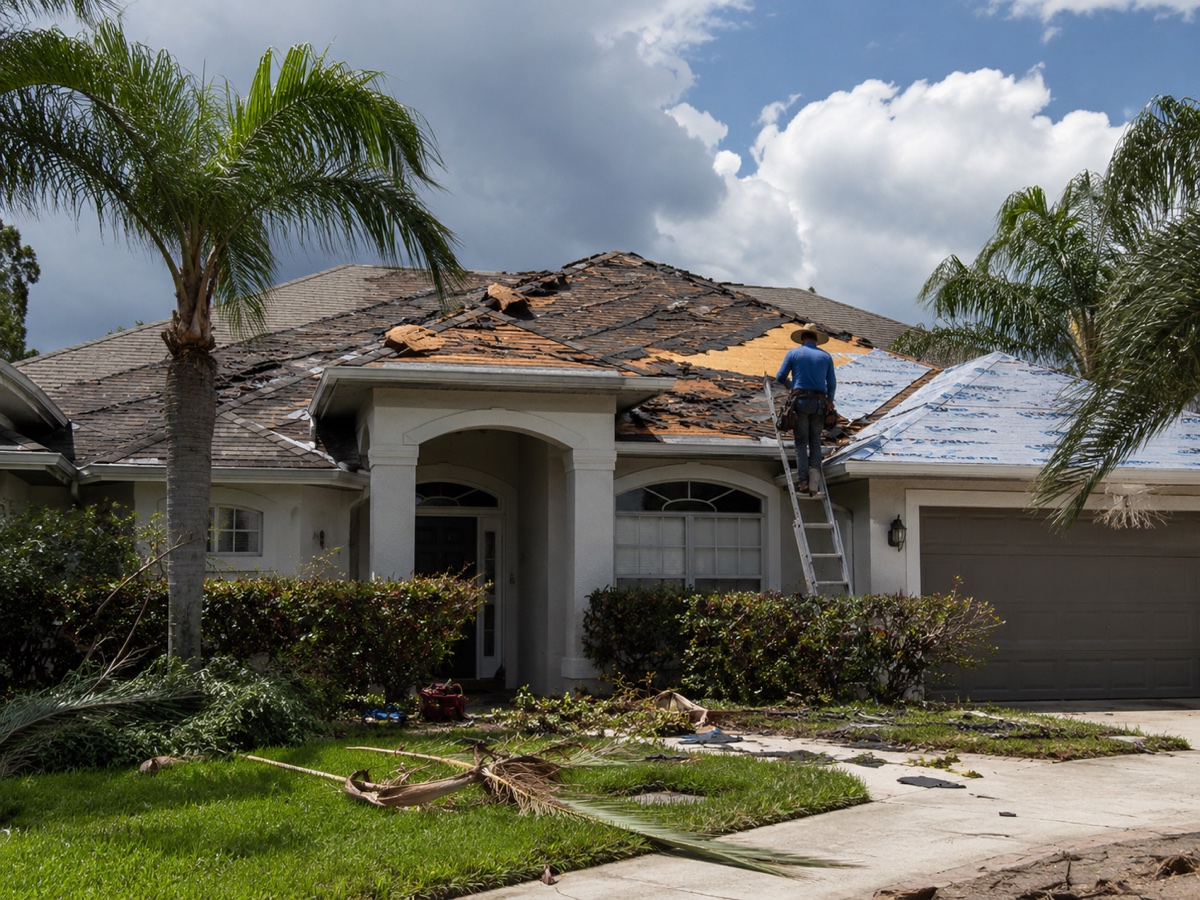 Storm damage repair